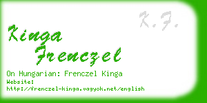 kinga frenczel business card